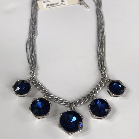 New Kenneth Cole New York Blue Stones Necklace - Picture 5 of 5